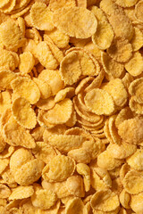 Corn flakes background and texture, corn flakes for morning breakfast