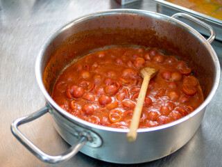 Pot of traditional Italian Tomato Sauce