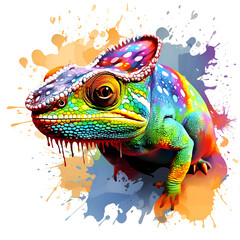 Buntes Chamäleon tier schön farbenfroh Colorful chameleon animal beautifully colorful