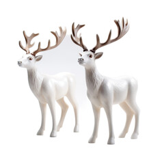 Obraz premium Reindeer Figures isolated on white background