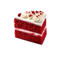 Red Velvet Cake isolated on white background