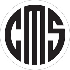 CMS Logo Circle Shape - obrazy, fototapety, plakaty