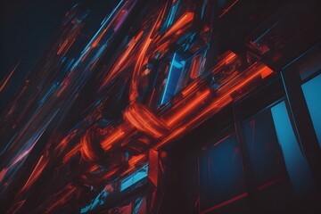 Neon Dreams Abstract Illuminations by Generative AI




