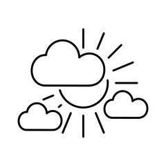cloud and sun weather icon. Icon weather.