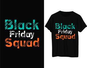 Fototapeta premium Black friday squad tshirt design