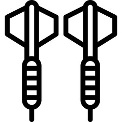 Darts icon on transparent background 