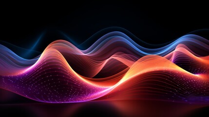 An abstract display of vibrant colors cascading through a dynamic and breathtaking wave of light