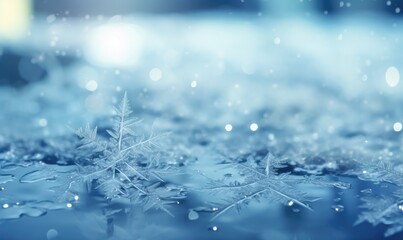 Fototapeta na wymiar A winter background made of snowflakes (Generative Ai)