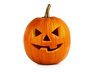 halloween jack o lantern isolated on white
