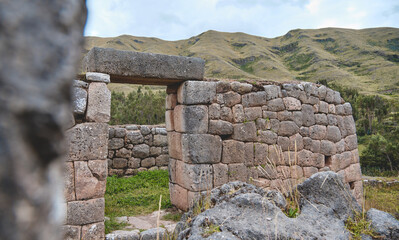 Inca's ruins of Pukapukara near Cuzco, Peru.