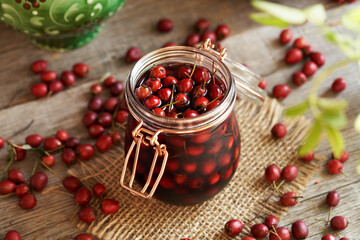 Preparation of medicinal wine from fresh wild hawthorn berries