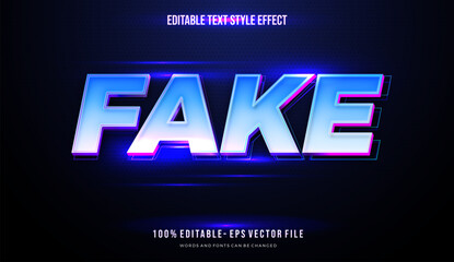 Editable text style effect shiny theme bright color. vector illustration template	