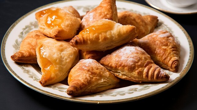 A Photo of a Plate of Miniature Apple Turnovers