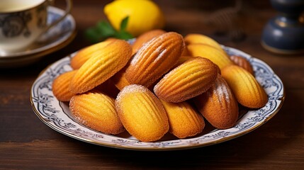 A Photo of a Plate of Traditional French Madeleines