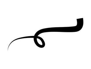 Underline silhouette vector art white background