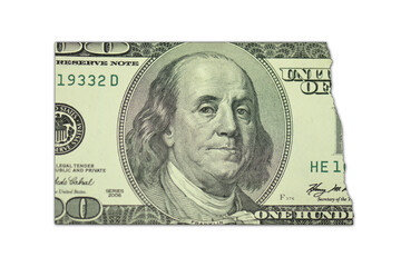 map of north dakota state on a american dollar money texture on the white background. finance concept.