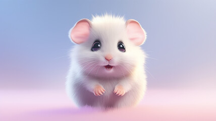 cute mouse in simple and clean background