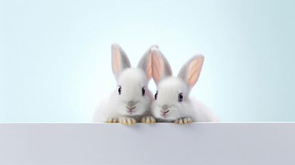 bunny in simple and clean background