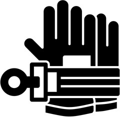 Firefighter's Glove Strap Buckle Icon