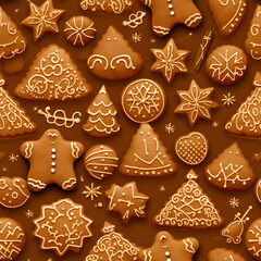 Pattern of christmas cookies