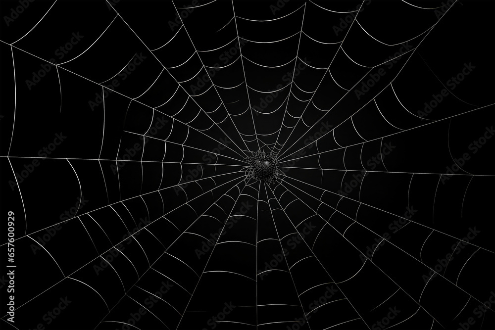 Wall mural spider web halloween isolated on white