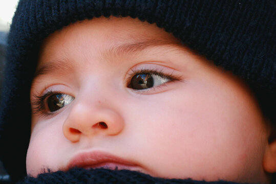 Close-up of beautiful baby face
