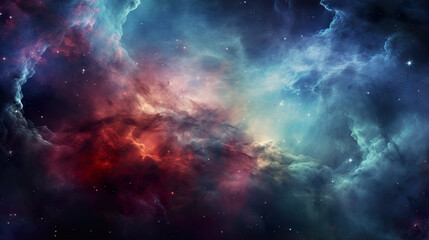 Fototapeta na wymiar Vivid space galaxy nebula in a starry cosmos – a stunning astronomy backdrop