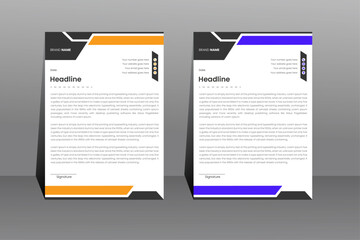 business letter head design, creative and minimal template