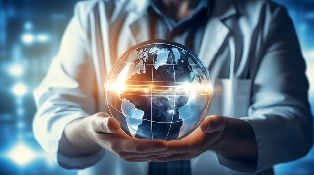 Global Health Connection: Doctor and Virtual Globe
