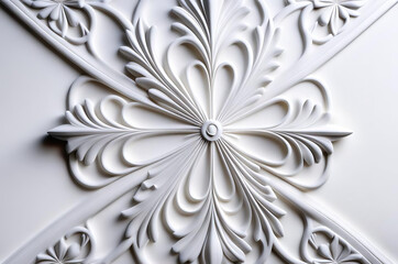 Background of plaster patterns in close-up white color.