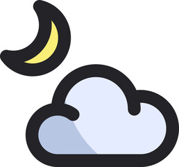 cloud moon icon