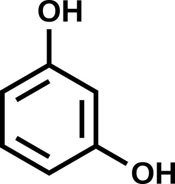 Resorcinol structural formula, vector illustration