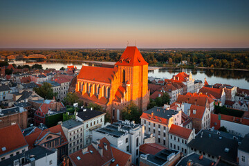 Architecture of the old town in Torun at sunset, Poland. © Patryk Kosmider