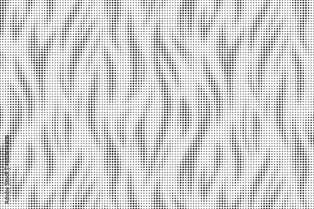 Poster Halftone vector background. Monochrome wavy stripe pattern. Abstract geometric dots background. Pop Art comic texture. Design for presentation banner, poster, flyer, business card. 
