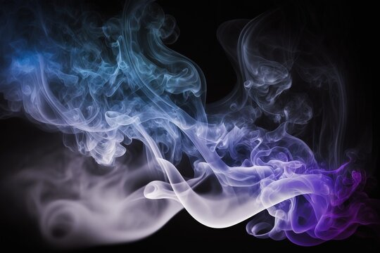 Colored smoke, beautiful fog, digital art illustration, color