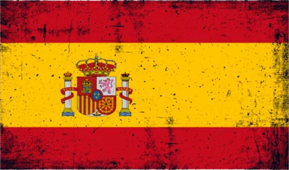 Fotobehang vector vintage style spanish flag © mei
