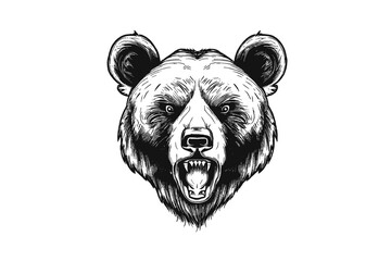 Bear King of the Forest: A Vector Portrait Celebrating the Mighty Grizzly