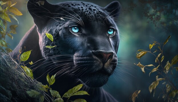 Black panther animal facts onca kids photography image Ai generated art