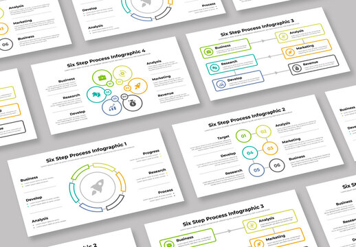 Six Step Process Infographic Design