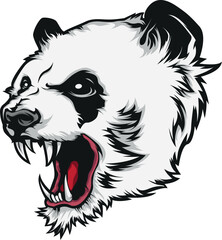 illustration vector graphic of angry panda head mascot good for logo sport ,t-shirt ,logo © tanadesign