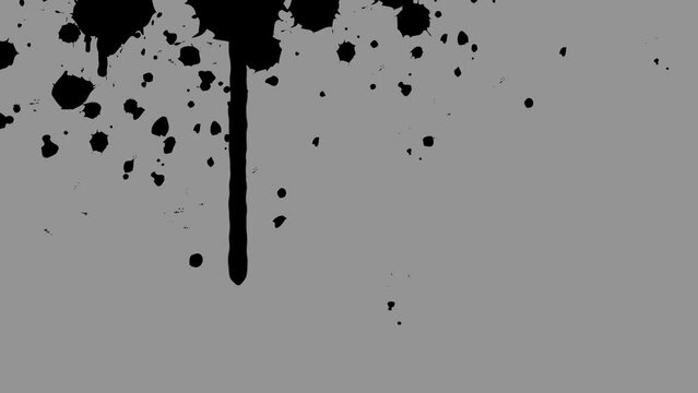 Animated Transparent Ink Stain Splatter Video Overlay Motion Graphic