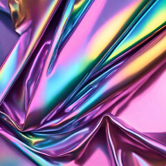 Metallic colorful holographic background
