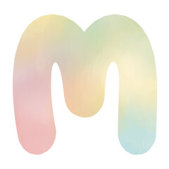 Cute Pastel Watercolor Alphabet A-Z