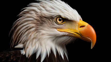 Obraz premium águia de perfil com espaço para texto 
