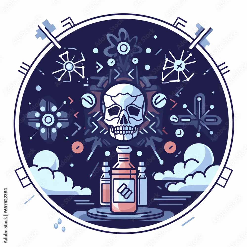 Leinwandbilder the image is a line art icon meticulously crafted to represent the molecule progesterone. it incorpo