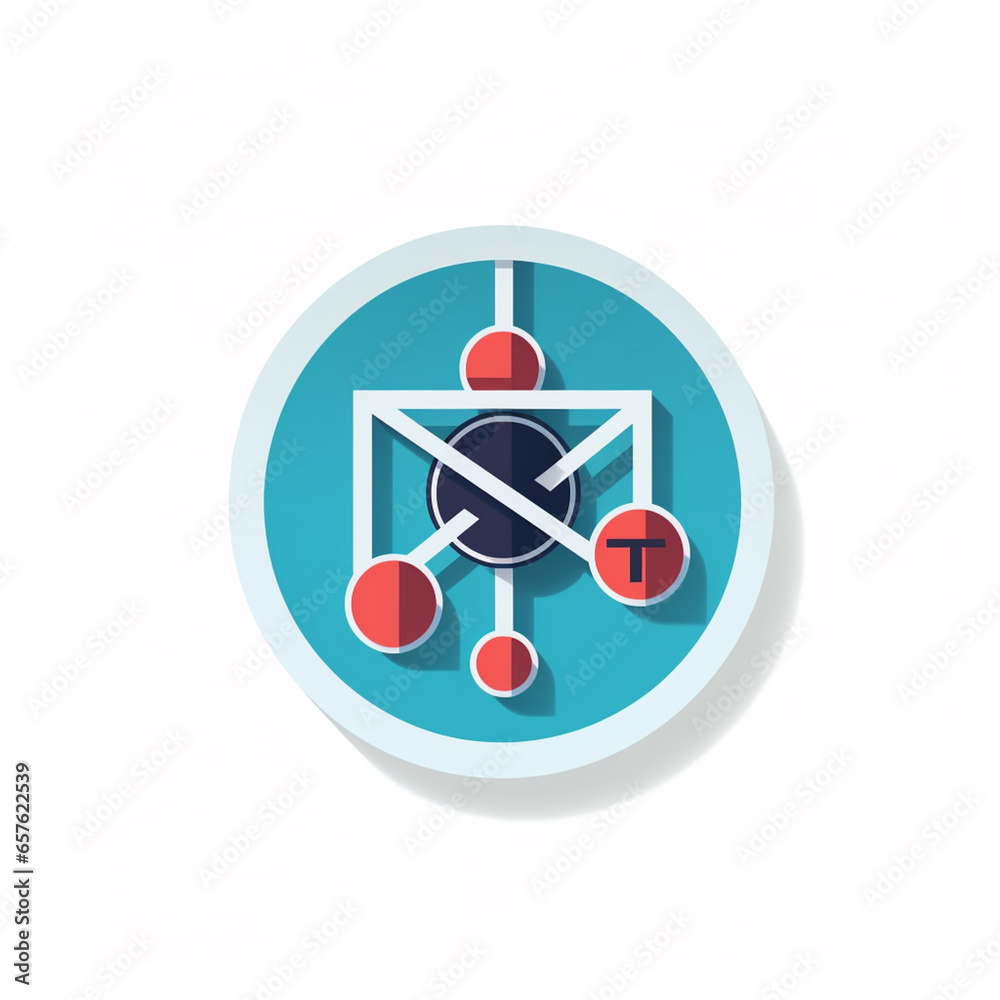 Aufkleber A line art icon of Triiodothyronine (T3), using specific chemical structures and symbols.
