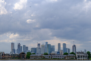 Canary Wharf view from Greenwich in London