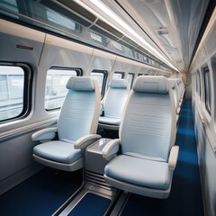 High-speed train: sleek, modern, and futuristic transportation.