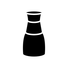 Bottle vector icon isolated. Black silhouette Soy sauce, sports water bottle etc.