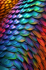 Fototapeta premium The intricate patterns and textures of a reptile's scales, showcasing their unique arrangement and colors. 